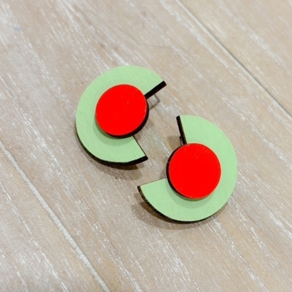 Ξύλινα χειροποίητα σκουλαρίκια Arcus