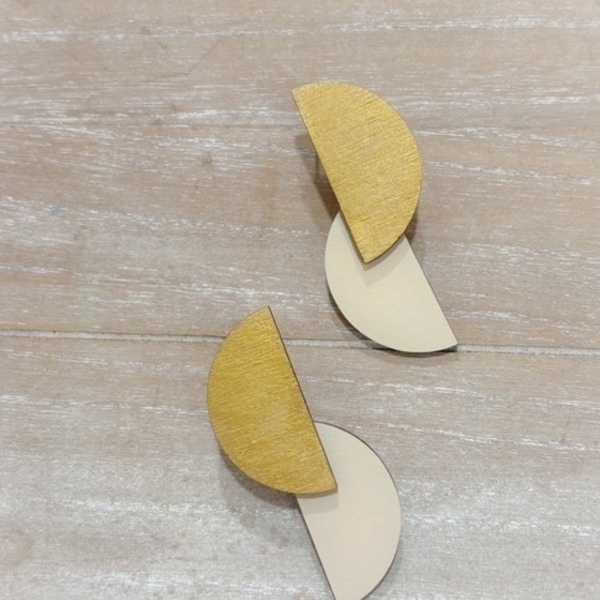 Ξύλινα χειροποίητα σκουλαρίκια Ratio