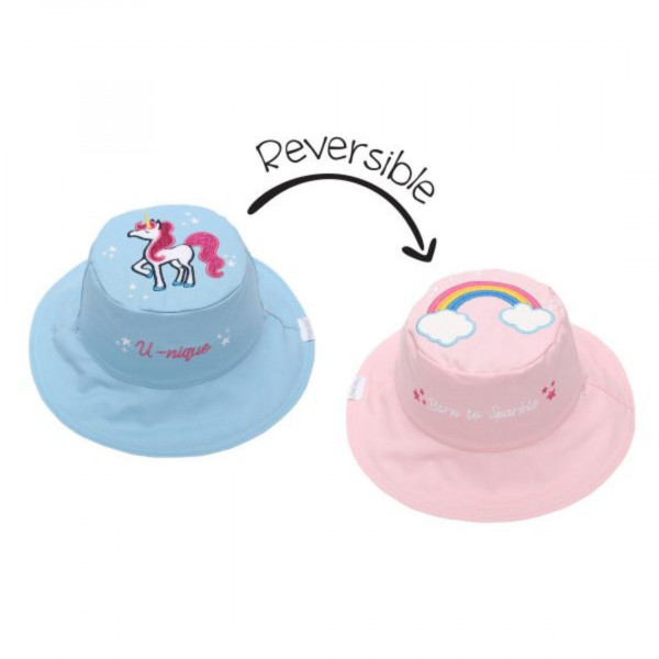 FlapJackKids Καπέλο Διπλής Όψης UPF 50 – Μονόκερος (Cotton) 2-4ετών