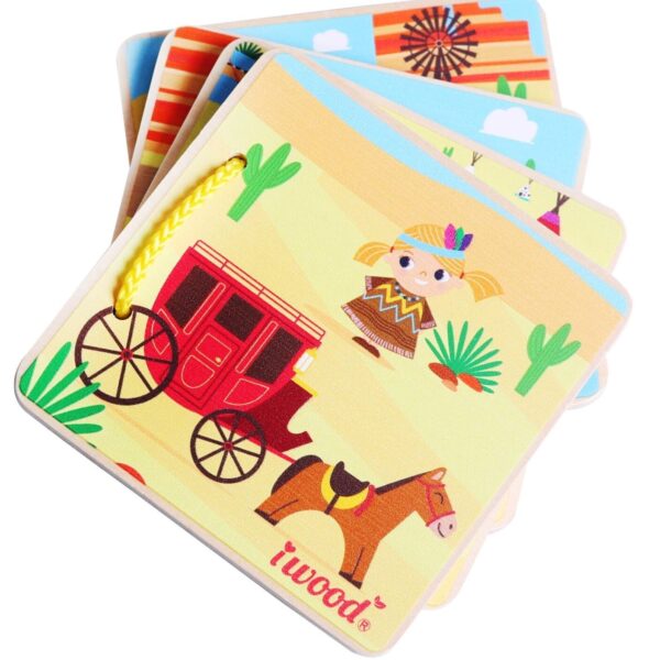 iwood Western Cowboy Wooden Storybook από Ξύλο για 12+ Μηνών