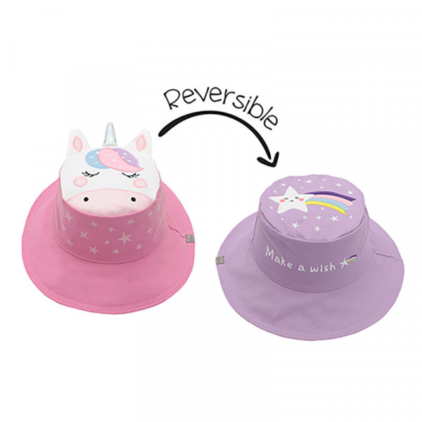 FlapJackKids Καπέλο Διπλής Όψης UPF 50 Unicorn/Star (Cotton) 4-6 ετών