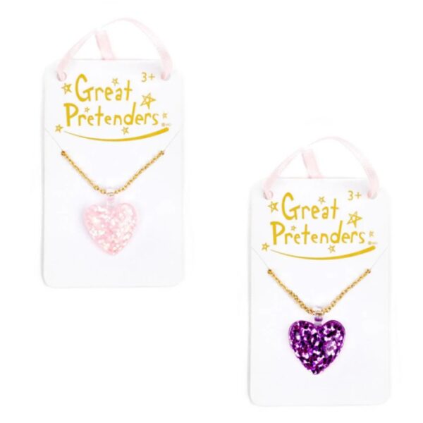 Κολιέ Καρδιά με Γκλίτερ