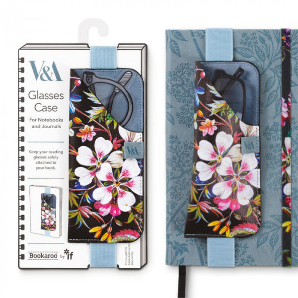 Θήκη γυαλιών βιβλίου Ιf case v&a black floral