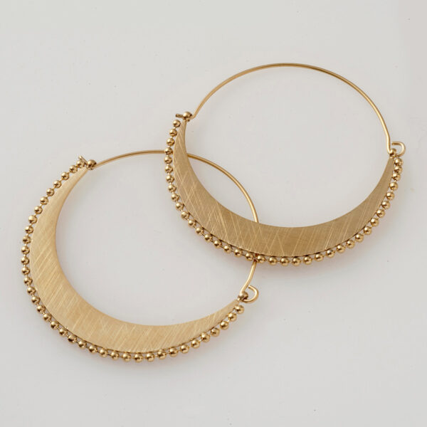 Golden Hoops – Χειροποίητα Σκουλαρίκια Κρίκοι από Ατσάλι 316L