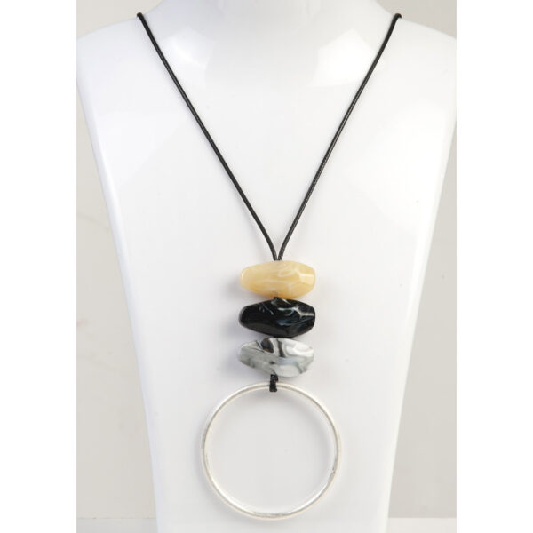 Boho Chic – Χειροποίητο Κολιέ με Ριτίνη και Ορείχαλκο