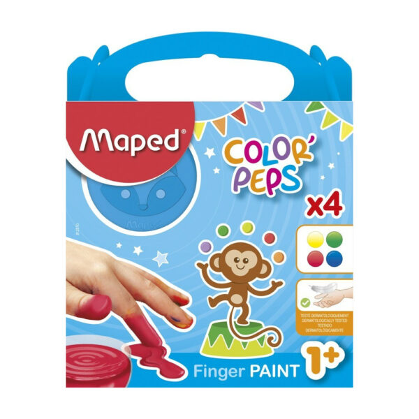 Maped Color’Peps – Σετ Δακτυλομπογιές 4 Χρωμάτων (80 ml / τεμ.)