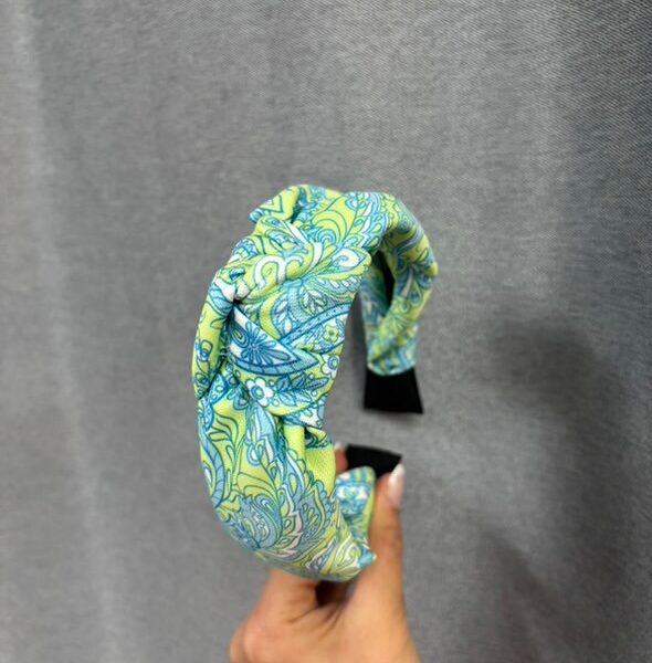 Στέκα Μαλλιών Boho Πράσινο-Μπλε