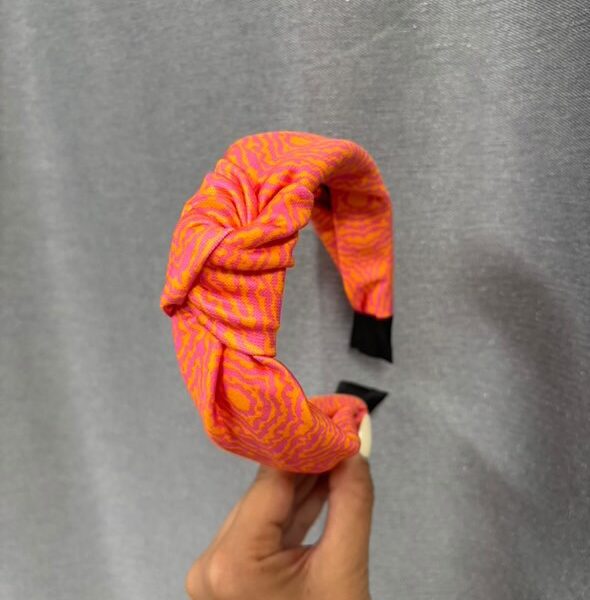 Στέκα Μαλλιών Neon Πορτοκαλί-Ροζ