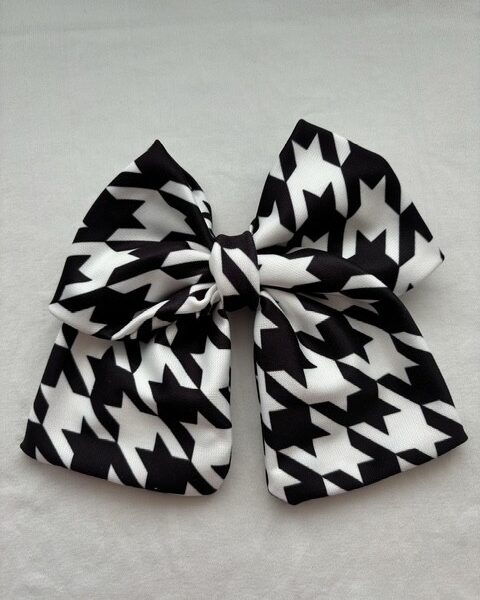 Φιόγκος Μαλλιών Μαύρο-Λευκό Καρό