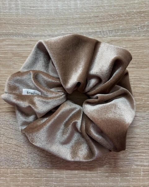 Scrunchie Βελούδινο Μπεζ