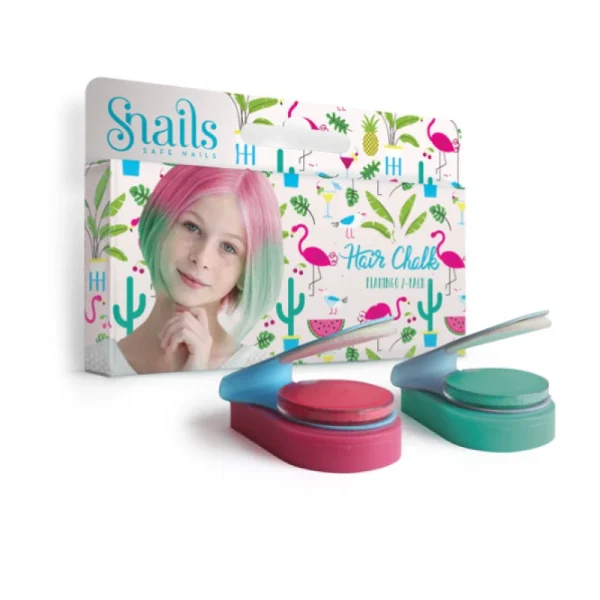 Snails Hair Chalk Flamingo - Προσωρινή Βαφή Μαλλιών Για Παιδιά, 2 τεμάχια