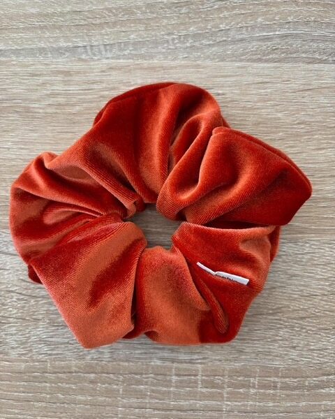 Scrunchie Βελούδινο Κεραμιδί