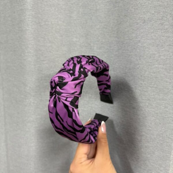 Zebra Queen – Στέκα Μαλλιών Μωβ Zebra Print