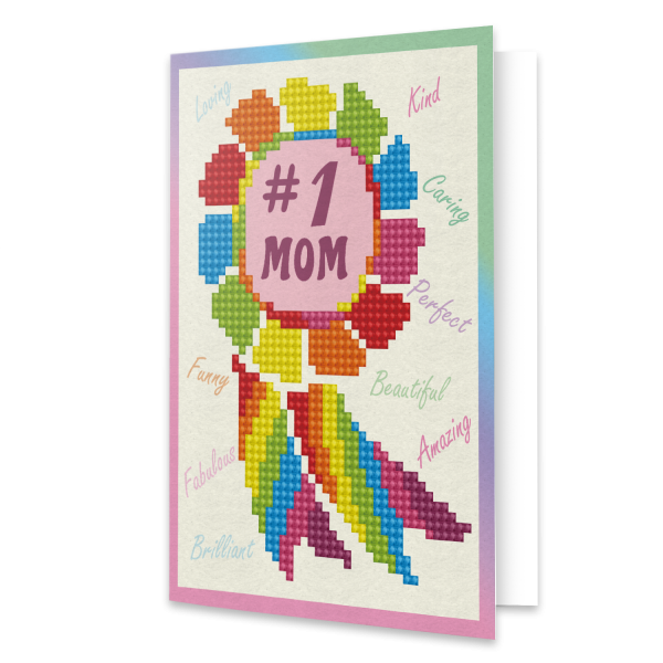 Diamond Dotz Greeting Card «Number 1 Mom» — Κάρτα με Διαμαντάκια