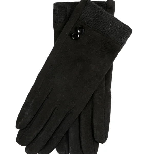 Γάντια Μαύρα με Διακοσμητική Λεπτομέρεια