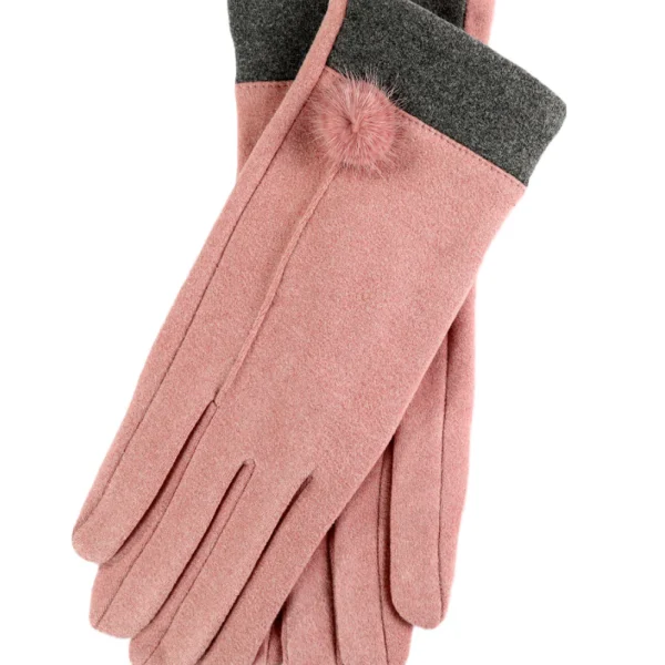 Δίχρωμα Γάντια Ροζ
