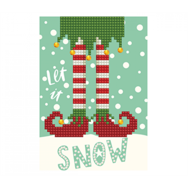 Ευχετήρια Κάρτα με Διαμάντια – Ψηφιδωτό DIY Let it Snow