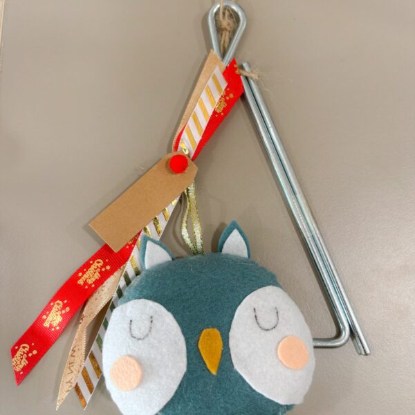 Τριγωνάκι με Τσόχινη Φιγούρα – Χειροποίητο Κουκουβάγια