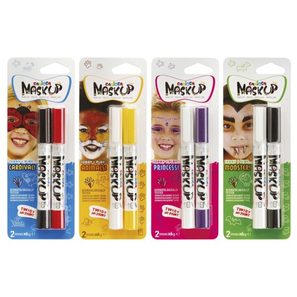 Βαφές Προσώπου 2 τεμ Carioca Maskup - 3 σετ χρωμάτων