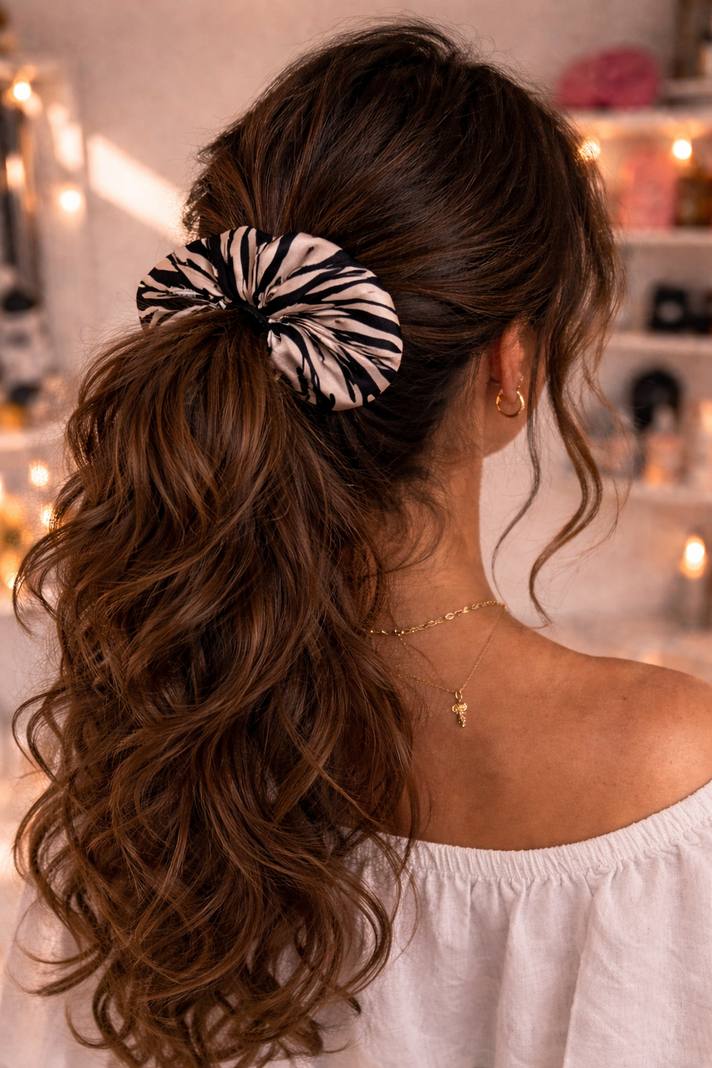 Scrunchie Large – Zebra Sand