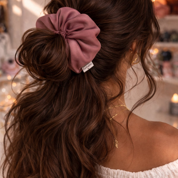 Scrunchie Satin Mocha –  XXL